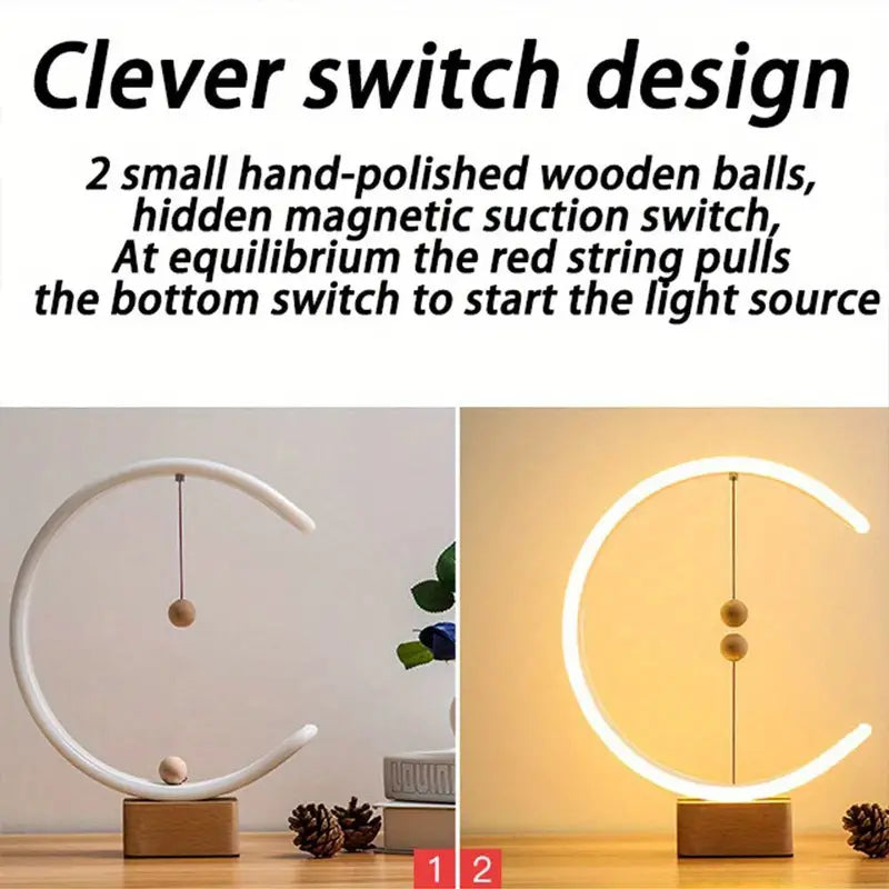 Magnetic Balance Lamp - Smart LED Desk Light for Home